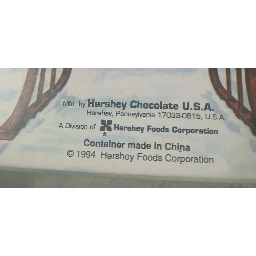 Vtg 1994 Hersheys‎ Santa Candy Dish Sealed with Kisses Christmas Figurine READ